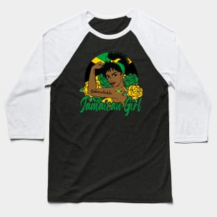 Jamaican Girl Baseball T-Shirt